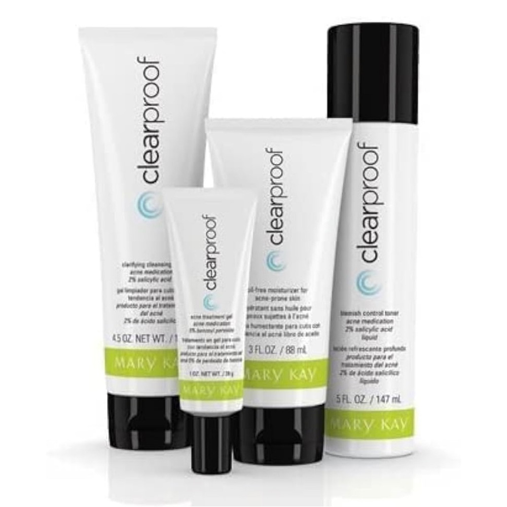 Mary Kay Clearproof Skincare Set - White with Lime and Black Accents
